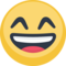 Smiling Face With Open Mouth & Smiling Eyes emoji on Facebook